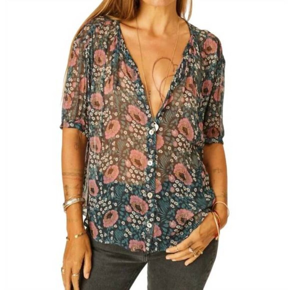 Natalie Martin Kevin Shirt Vintage Flowers NWOT, M